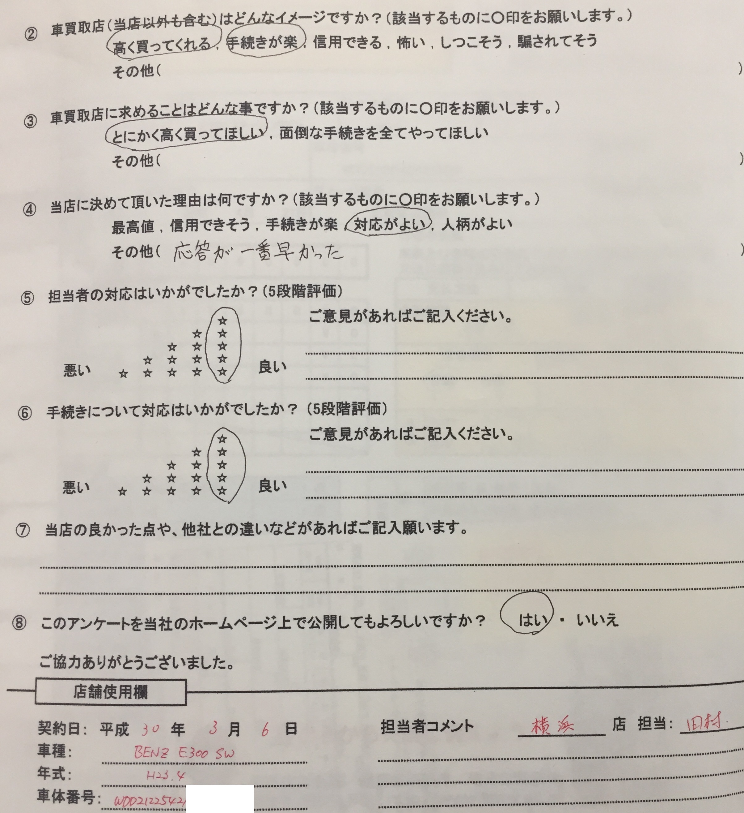 事故車買取　ベンツ　Eクラス　神奈川県座間市